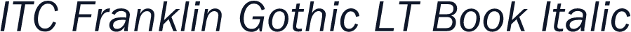 ITC Franklin Gothic LT Book Italic