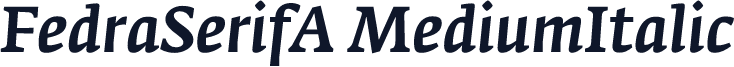 FedraSerifA MediumItalic