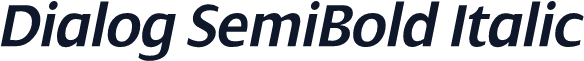 Dialog SemiBold Italic