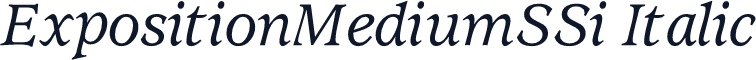 ExpositionMediumSSi Italic