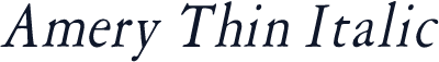 Amery Thin Italic