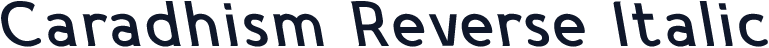 Caradhism Reverse Italic