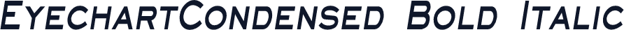 EyechartCondensed Bold Italic