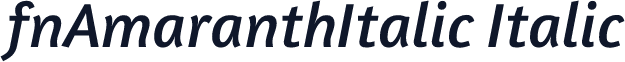 fnAmaranthItalic Italic