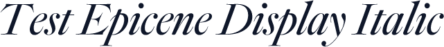 Test Epicene Display Italic