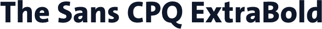 The Sans CPQ ExtraBold