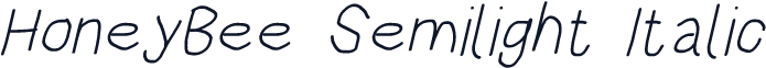 HoneyBee Semilight Italic