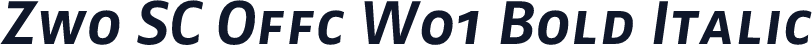 Zwo SC Offc W01 Bold Italic