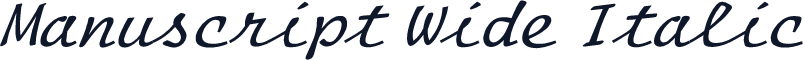 Manuscript Wide Italic
