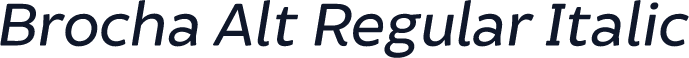 Brocha Alt Regular Italic