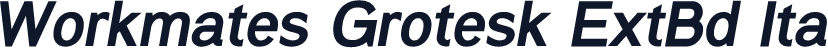 Workmates Grotesk ExtBd Ita