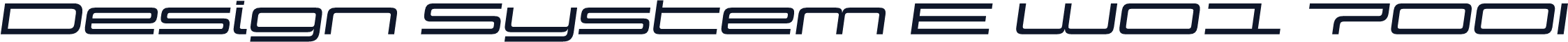 Design System E W01 700I