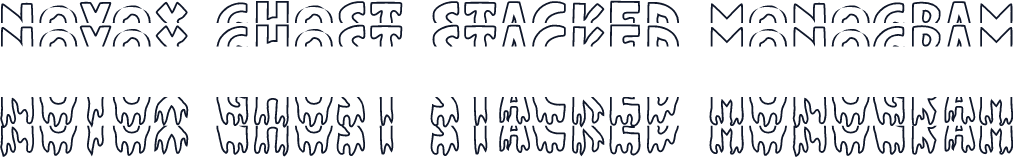 Novox Ghost Stacked Monogram