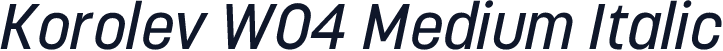 Korolev W04 Medium Italic