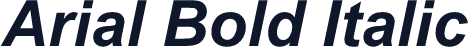 Arial Bold Italic