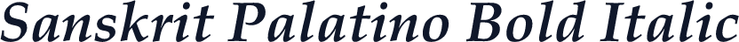 Sanskrit Palatino Bold Italic