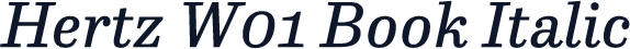 Hertz W01 Book Italic