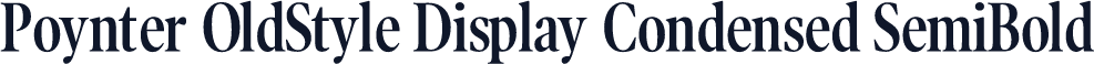 Poynter OldStyle Display Condensed SemiBold