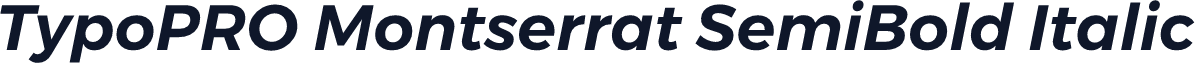 TypoPRO Montserrat SemiBold Italic