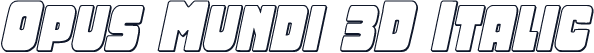 Opus Mundi 3D Italic