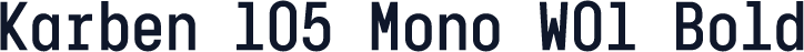 Karben 105 Mono W01 Bold