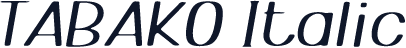 TABAKO Italic