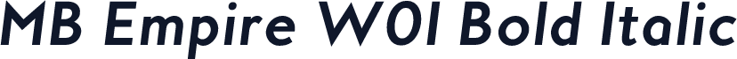 MB Empire W01 Bold Italic