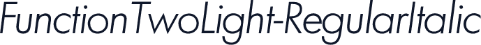 FunctionTwoLight-RegularItalic
