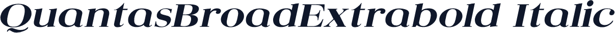 QuantasBroadExtrabold Italic