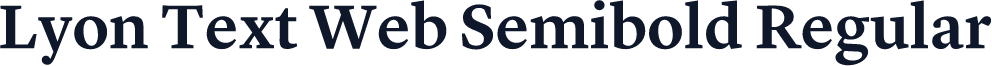 Lyon Text Web Semibold Regular