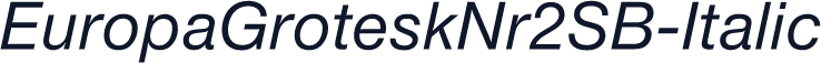 EuropaGroteskNr2SB-Italic
