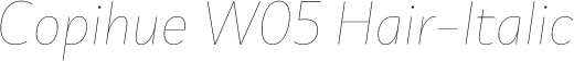 Copihue W05 Hair-Italic