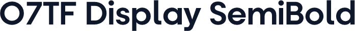O7TF Display SemiBold
