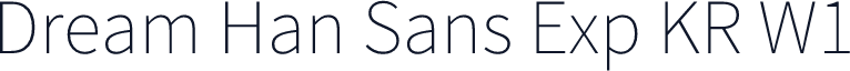 Dream Han Sans Exp KR W1