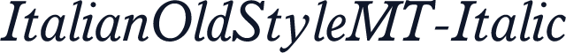 ItalianOldStyleMT-Italic