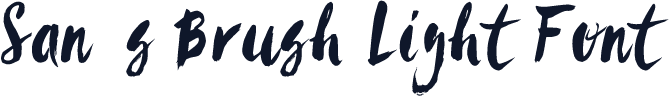 Sanös Brush Light Font