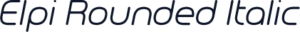 Elpi Rounded Italic