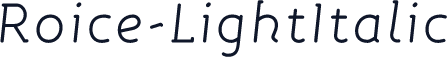 Roice-LightItalic