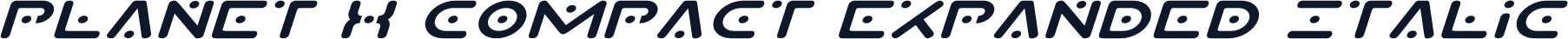 Planet X Compact Expanded Italic