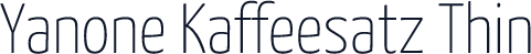 Yanone Kaffeesatz Thin