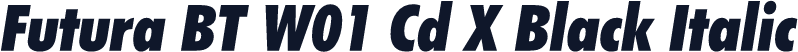 Futura BT W01 Cd X Black Italic