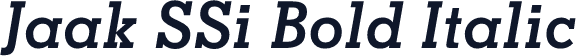Jaak SSi Bold Italic