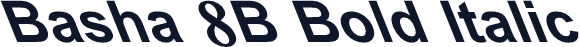 Basha 8B Bold Italic