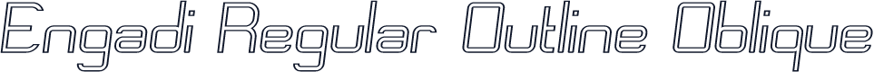 Engadi Regular Outline Oblique