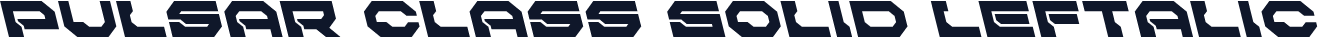 Pulsar Class Solid Leftalic