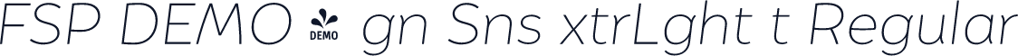 FSP DEMO - gn Sns xtrLght t Regular