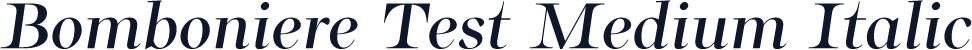 Bomboniere Test Medium Italic