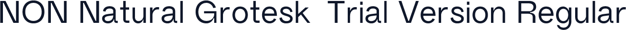 NON Natural Grotesk_Trial Version Regular