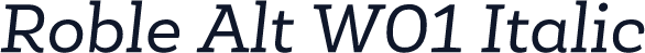 Roble Alt W01 Italic