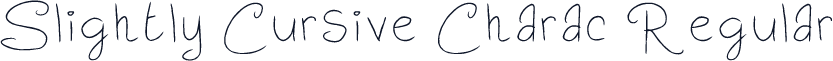 Slightly Cursive Charac Regular